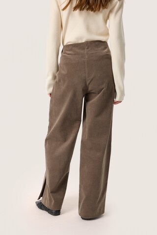 Wide Leg Pantalon 'Helle' SOAKED IN LUXURY en marron