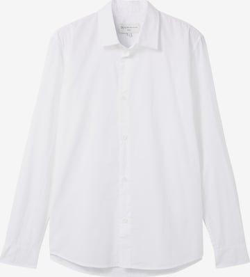 TOM TAILOR DENIM Regular fit Business Shirt in White: front