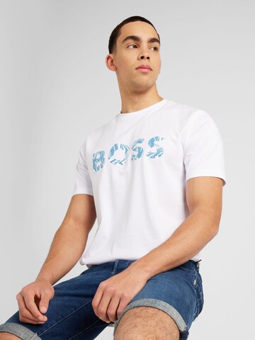 BOSS T-shirt 'Ocean' i vit