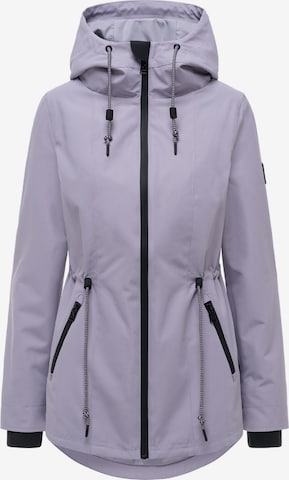 NAVAHOO Between-seasons parka 'Blumentanz 14' in Purple: front