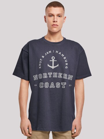 F4NT4STIC Shirt 'Northern Coast Nordsee Knut & Jan Hamburg' in Blauw: voorkant