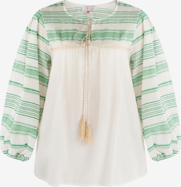 IZIA Blouse in Groen: voorkant