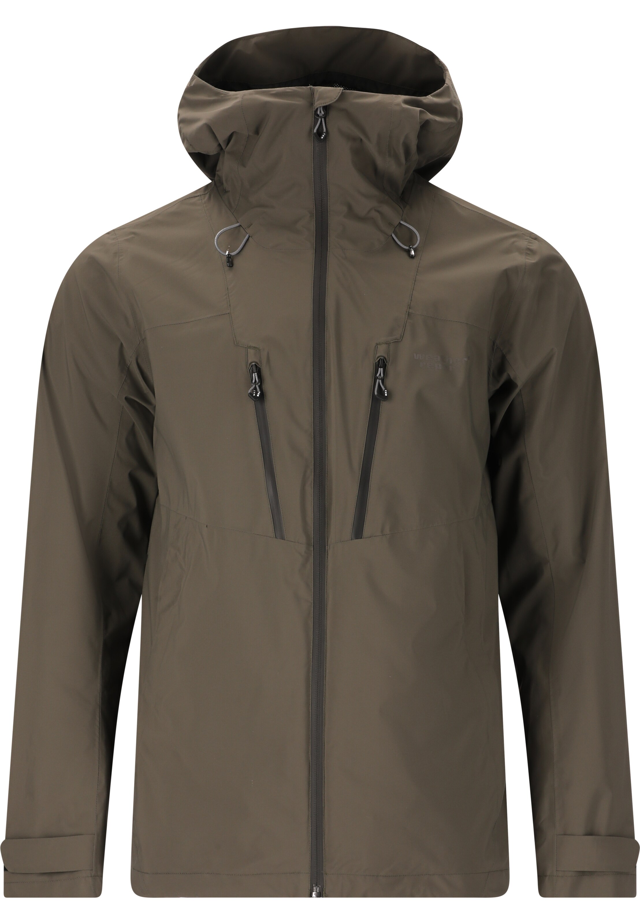 Weather Report Outdoorjas 'Harbor' in Grijs: voorkant