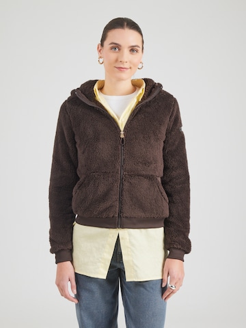 Veste en polaire fonctionnelle 'ONPFluffy' ONLY PLAY en marron : devant