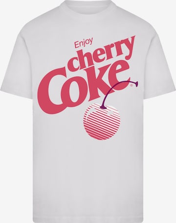 T-Shirt 'Coca Cola Enjoy Cherry Coke' F4NT4STIC en blanc : devant