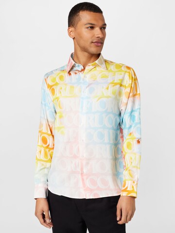 Fiorucci - Regular Fit Camisa em mistura de cores: frente