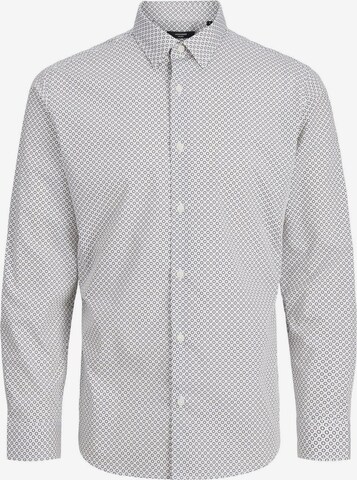 JACK & JONES Slim fit Button Up Shirt in White: front