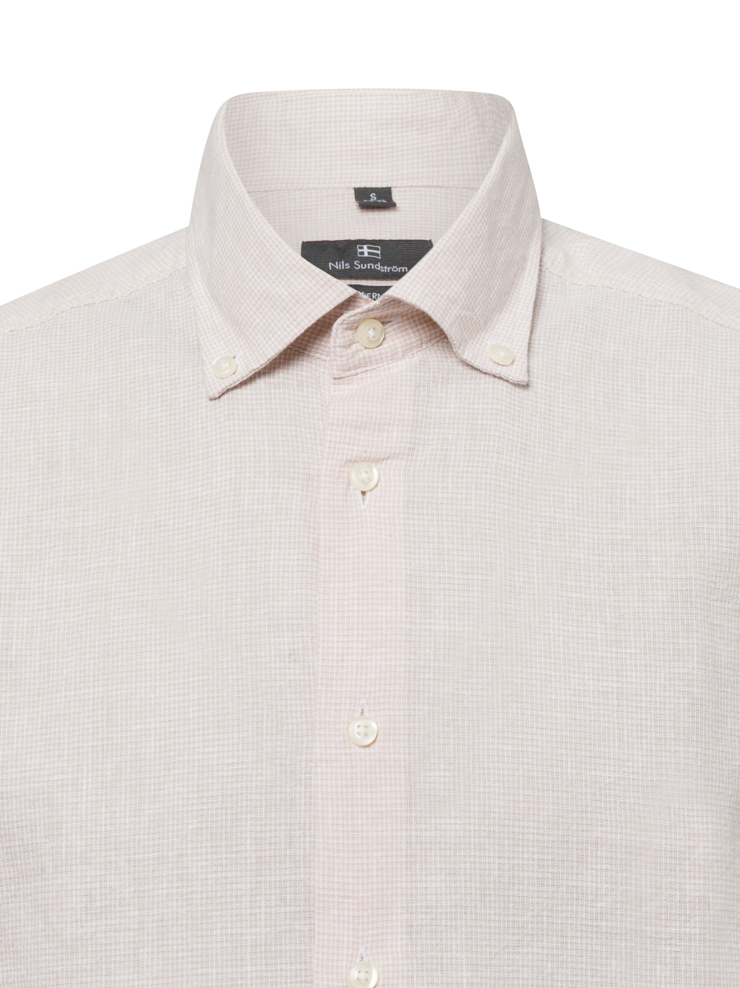 Nils Sundström Regular Fit Hemd in Beige