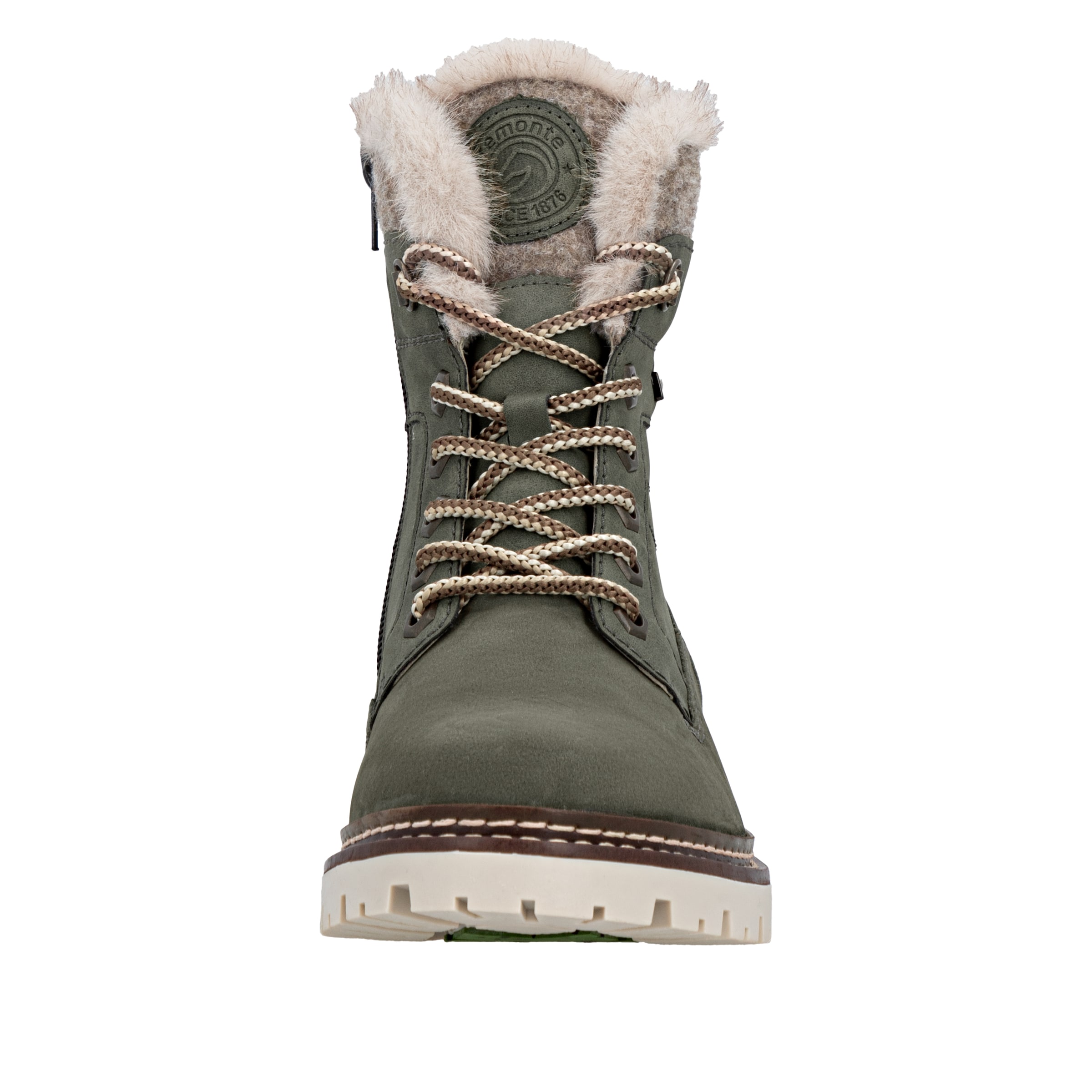 REMONTE Lace-Up Boots 'D0B81' in Green