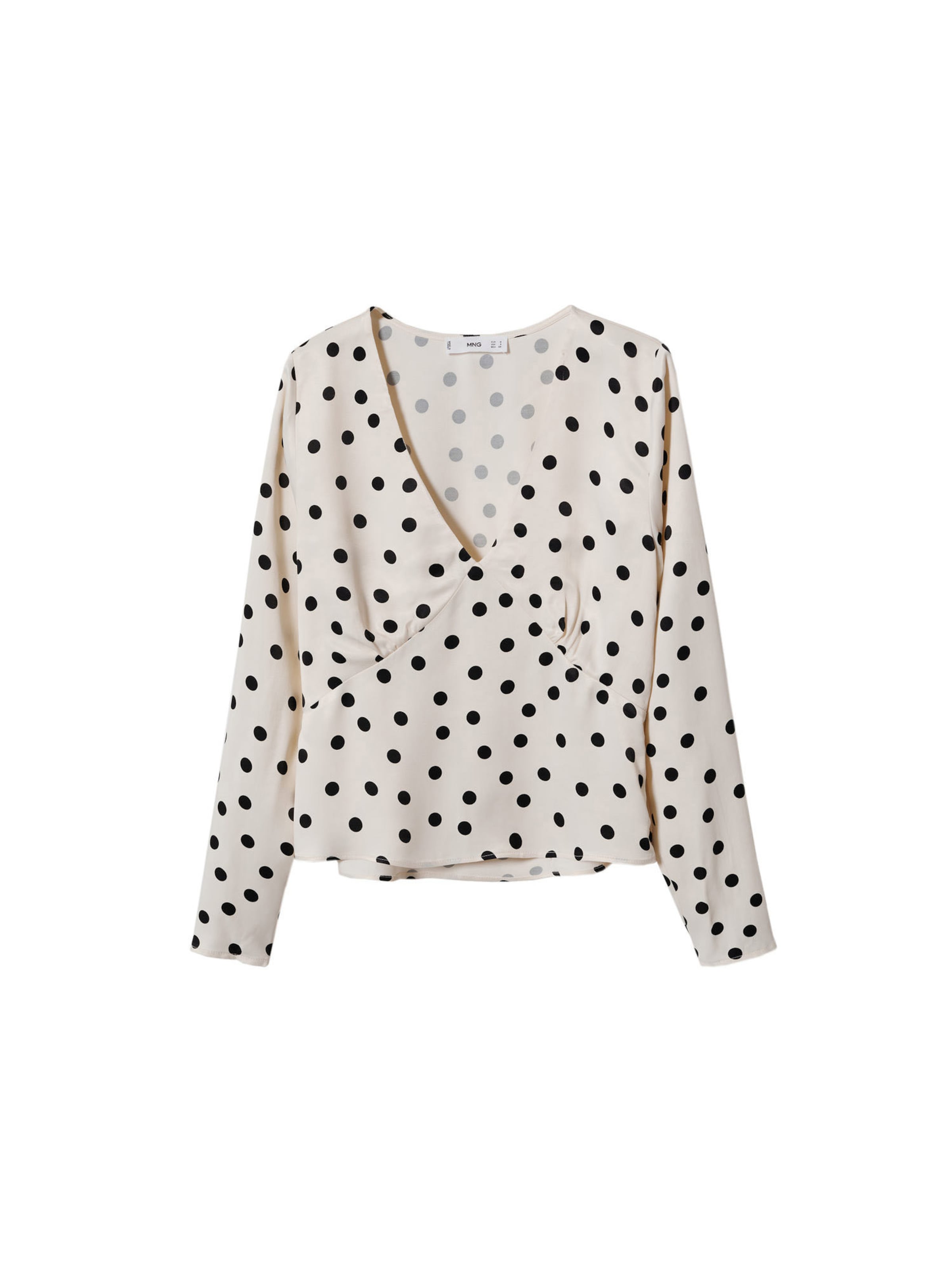 MANGO Blúzka - čierna / šedobiela, Produkt