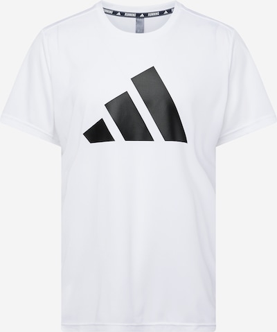 ADIDAS PERFORMANCE T-Shirt fonctionnel 'RUN IT' en noir / blanc, Vue avec produit