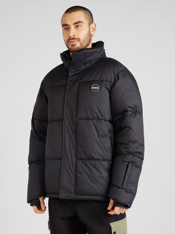 TOPMAN Winter Jacket in Black: front