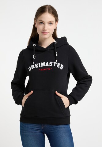 Sweat-shirt DreiMaster Maritim en noir : devant