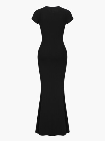 cfab (formerly creamy fabrics) Kleid 'Ribbed T-Shirt Maxikleid'‌‌‌‌‌‌‌ in Schwarz