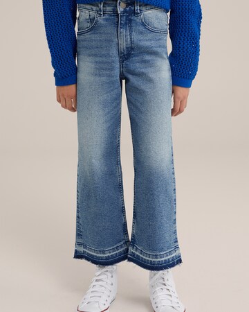 WE Fashion Loosefit Jeans in Blauw: voorkant