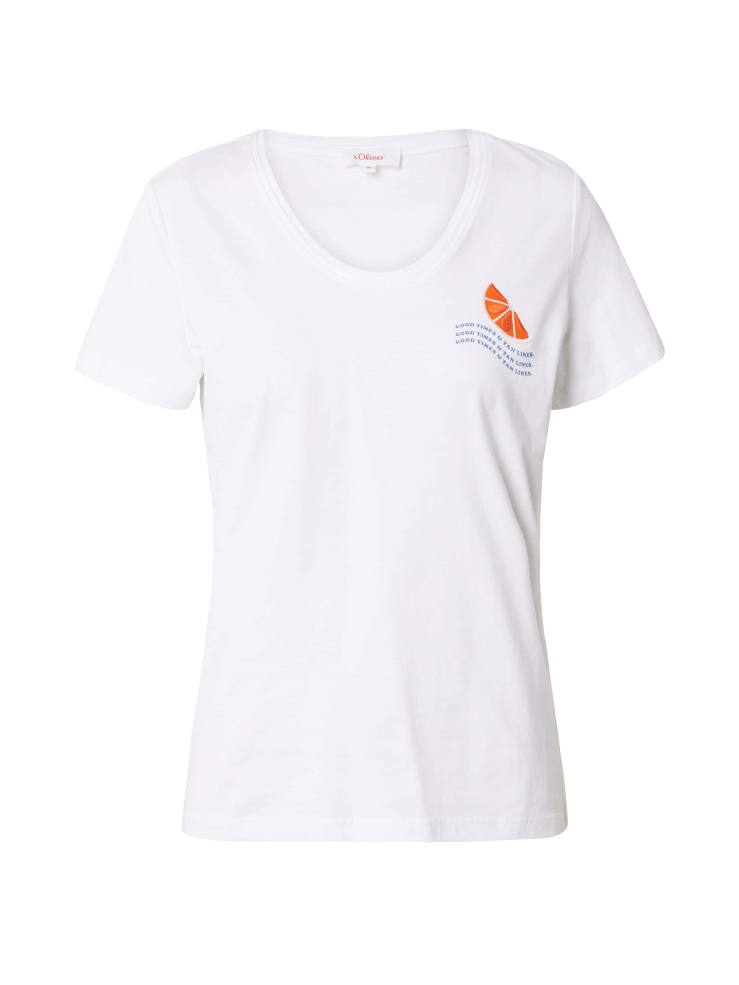 T-shirt s.Oliver en blanc : devant