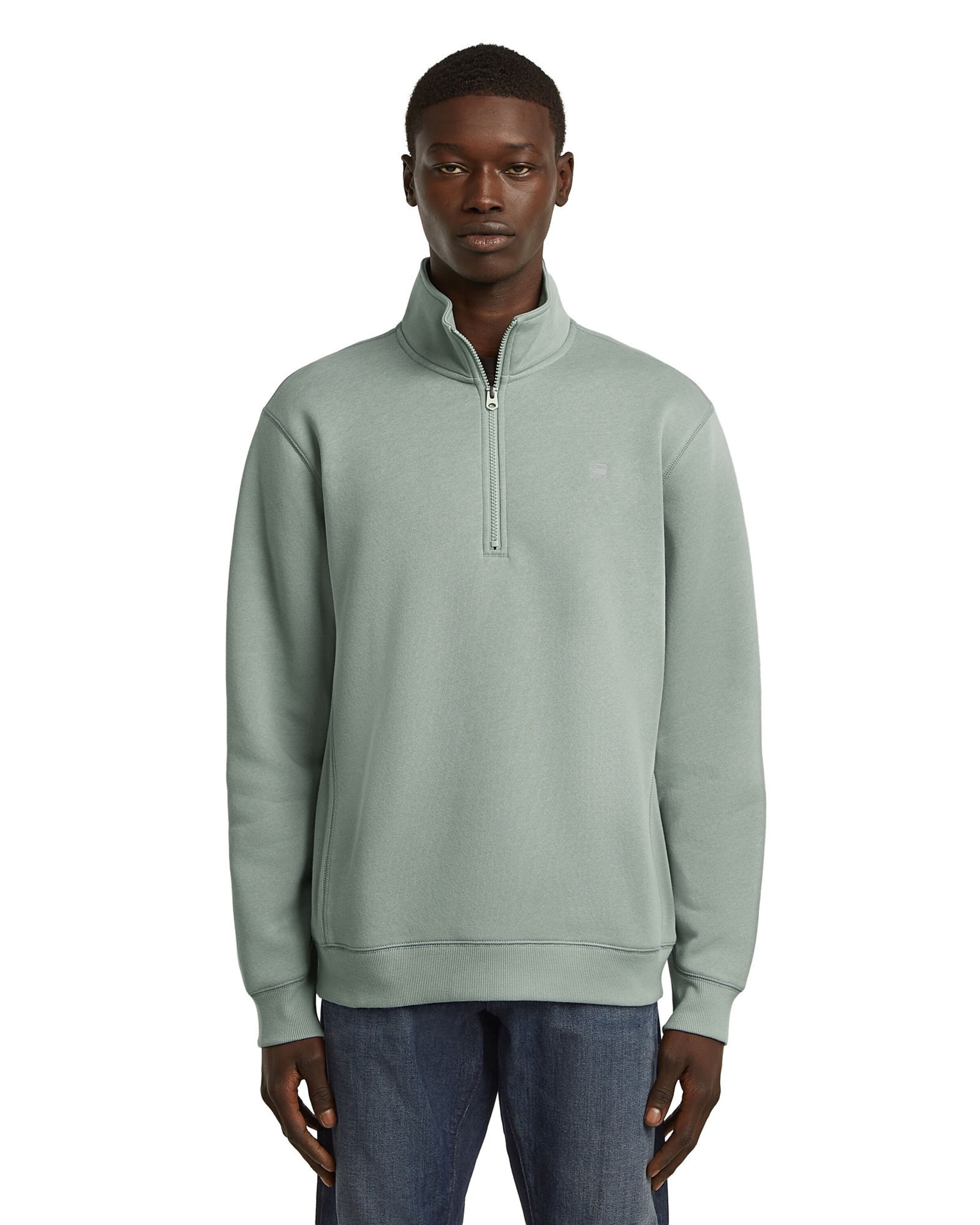 G-STAR Sweatshirt 'Premium Core' in Groen: voorkant