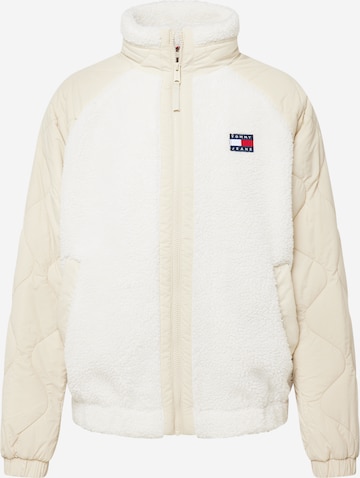 Jachetă  fleece de la Tommy Jeans pe alb: față