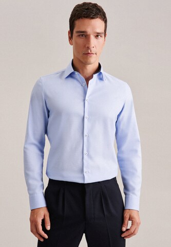mėlyna SEIDENSTICKER Priglundantis modelis Dalykinio stiliaus marškiniai: priekis