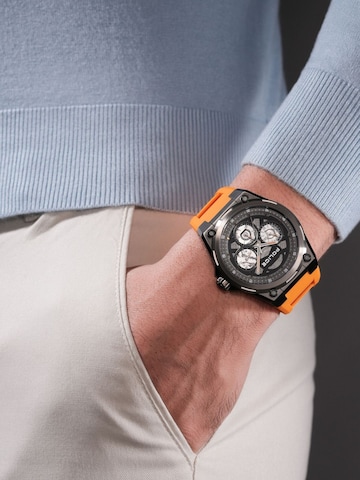 POLICE Analoog horloge in Oranje: voorkant