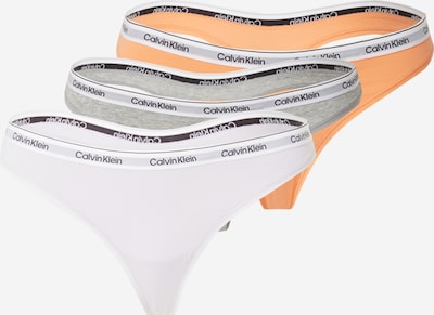 Calvin Klein String in graumeliert / pastelllila / apricot / schwarz, Produktansicht