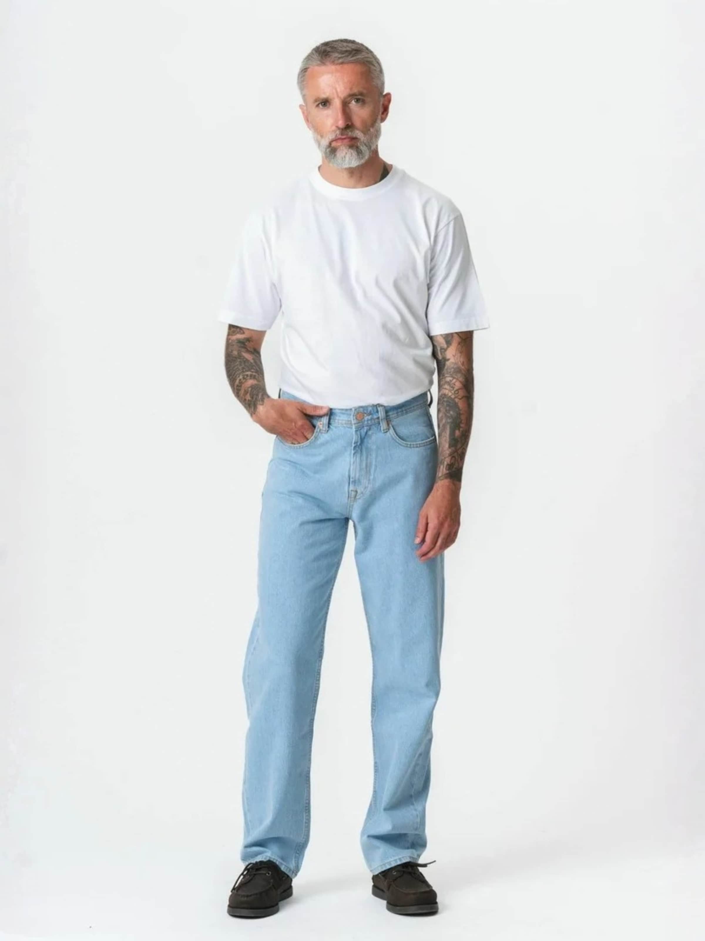 TEESHOPPEN Szabványos Farmer ' Relaxed Jeans ' - kék: elől