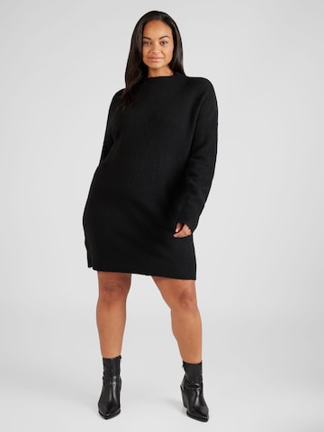 Noisy May Curve - Vestido de malha 'SARI' em preto: frente