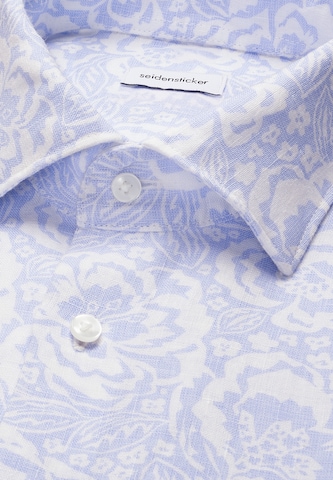 Coupe regular Chemise business 'Schwarze Rose' SEIDENSTICKER en bleu