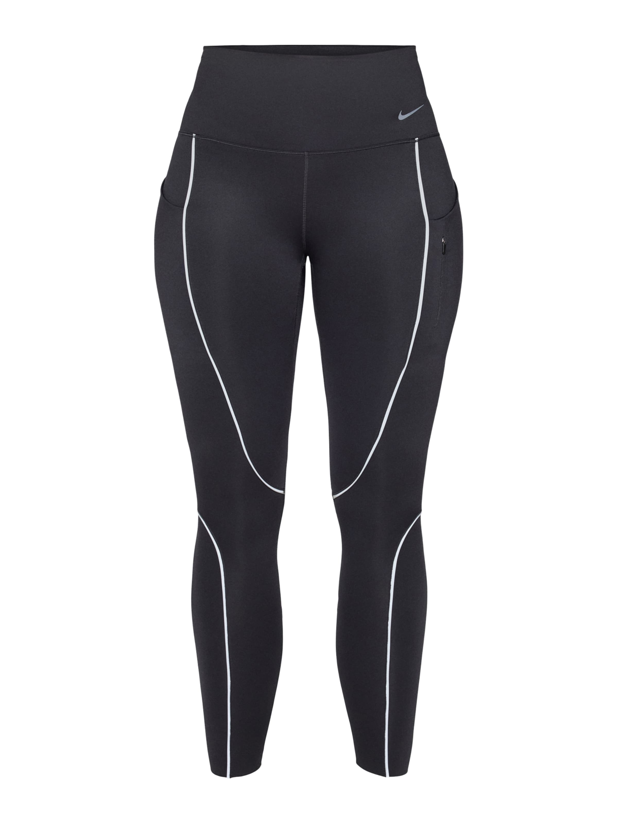 NIKE Spodnie sportowe 'Go' w kolorze czarny / srebrnym, Podgląd produktu