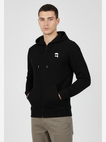 Karl Lagerfeld - Casaco em moletão em preto: frente