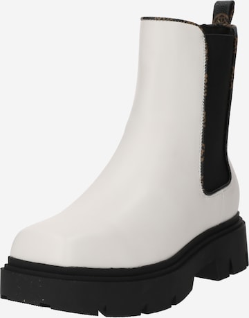 Chelsea Boots 'REYON' GUESS en blanc : devant