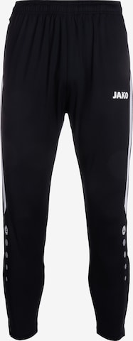 Effilé Pantalon de sport JAKO en noir : devant