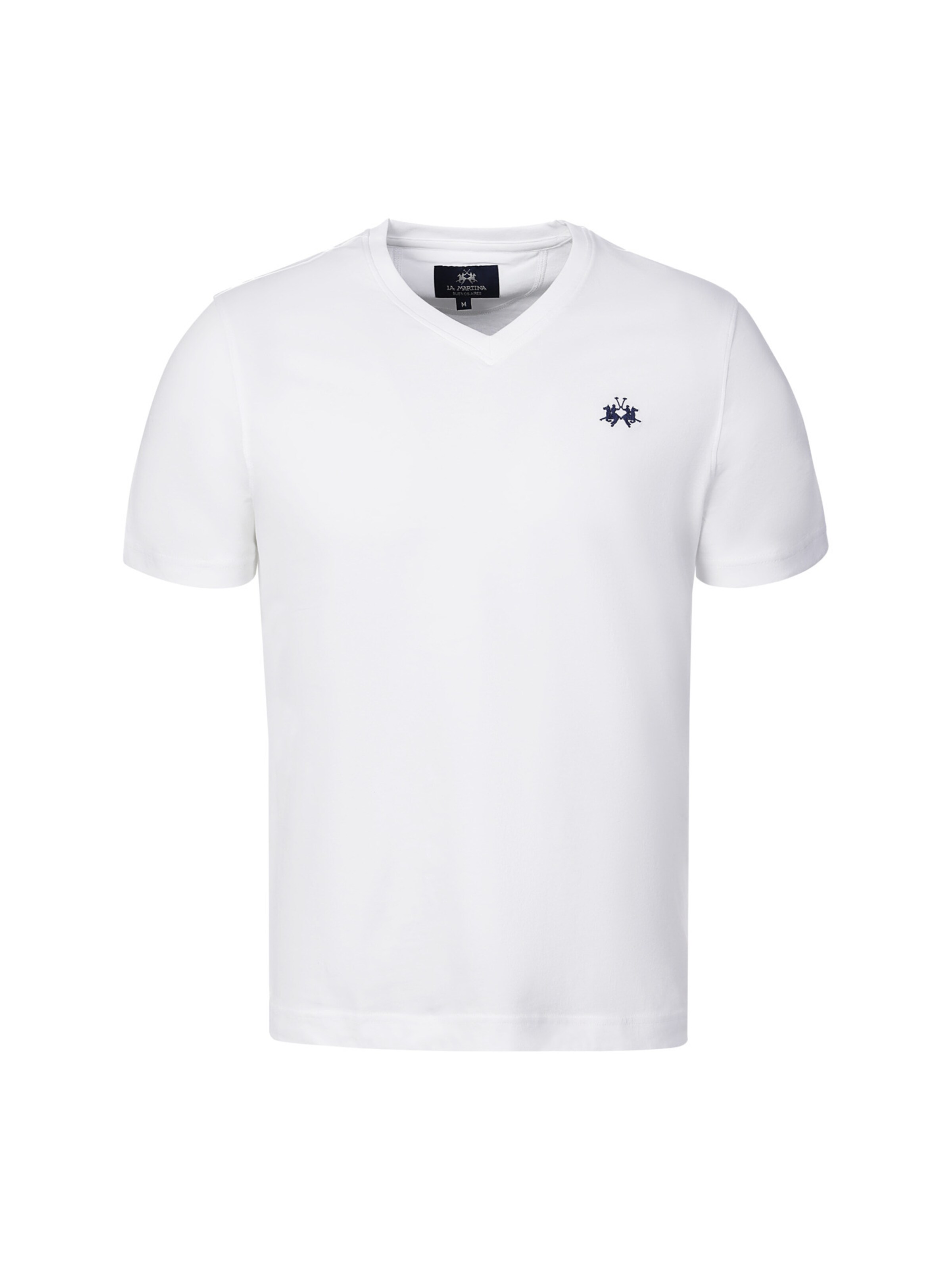 La Martina Camisa funcionais ' MCR013 ' em S em preto / branco, Vista do artigo