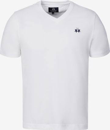 La Martina - Camisa funcionais ' MCR013 ' em branco: frente