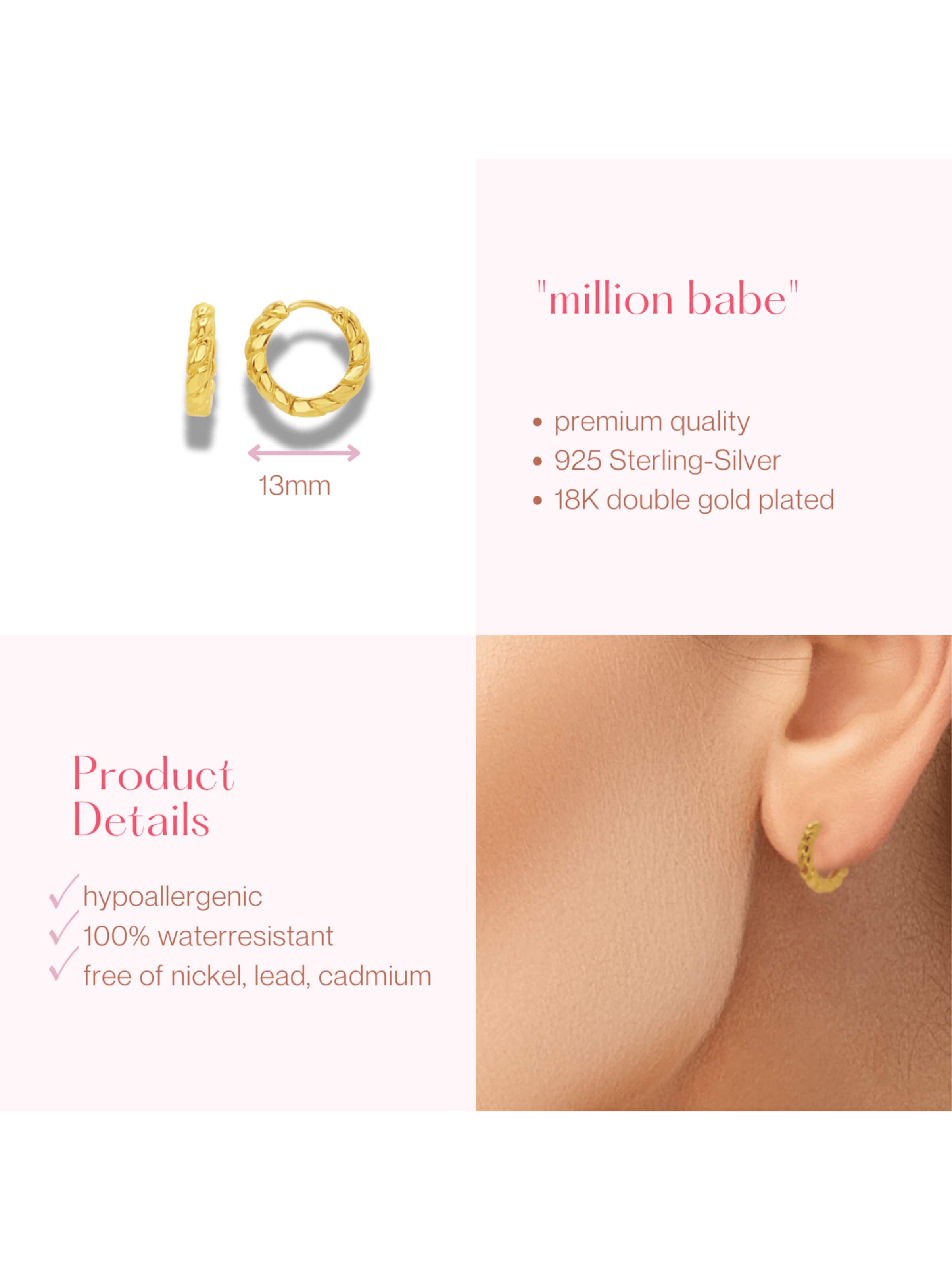 ARS-ARGENTI Earrings 'MILLION BABE' in Gold