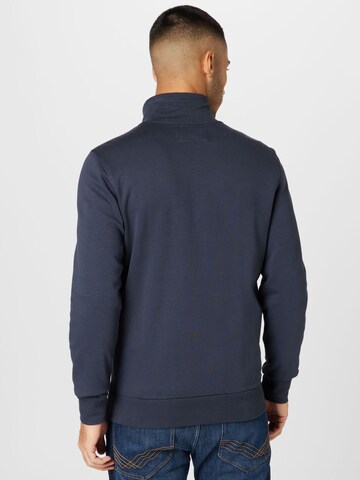 TOM TAILOR Zip-Up Hoodie in Blue