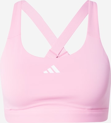 ADIDAS PERFORMANCE - Soutien Bustier Soutien de desporto em rosa: frente