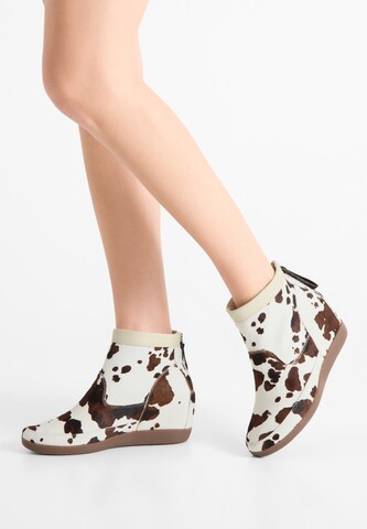 Bottines 'Emmy Animal' WODEN en blanc