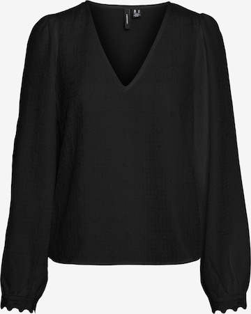 VERO MODA Blouse 'MALI' in Zwart: voorkant