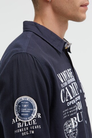 CAMP DAVID Regular fit Button Up Shirt in Blue