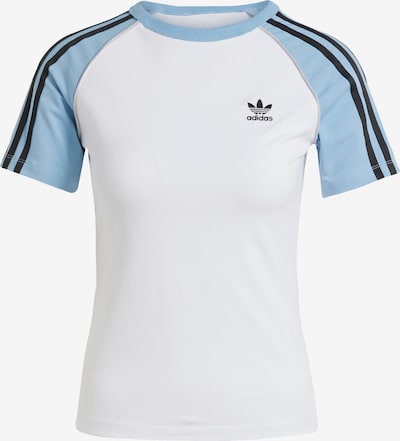 Marškinėliai 'Adicolor' iš ADIDAS ORIGINALS, spalva – šviesiai mėlyna / juoda / balta, Prekių apžvalga