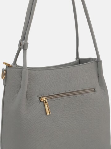 Borsa a spalla 'Borsa a Spalla Gianmarco Venturi PVC con Cuore Strass' di GianMarco Venturi in grigio