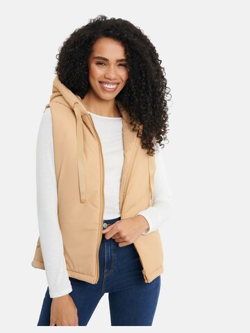 Threadbare Bodywarmer 'Shelly' in Beige: voorkant