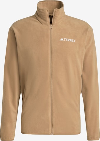 ADIDAS TERREX Функциональная флисовая куртка 'Essentials' в Коричневый: спереди