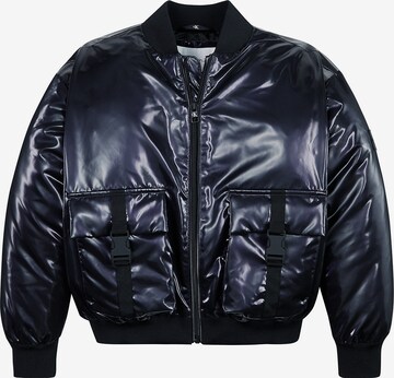 Calvin Klein Jeans Jacke 'High Shine' in Schwarz: predná strana