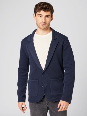 ABOUT YOU x Kevin Trapp Knit Cardigan 'Sammy' in Blue: front