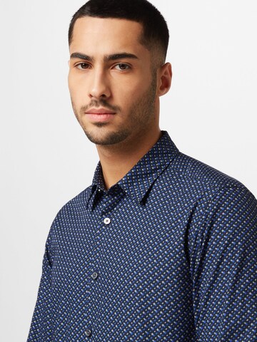 BOSS Black Regular fit Button Up Shirt 'Roger' in Blue