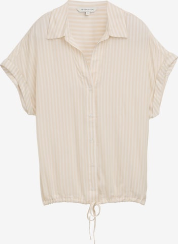 Chemisier TOM TAILOR en beige : devant