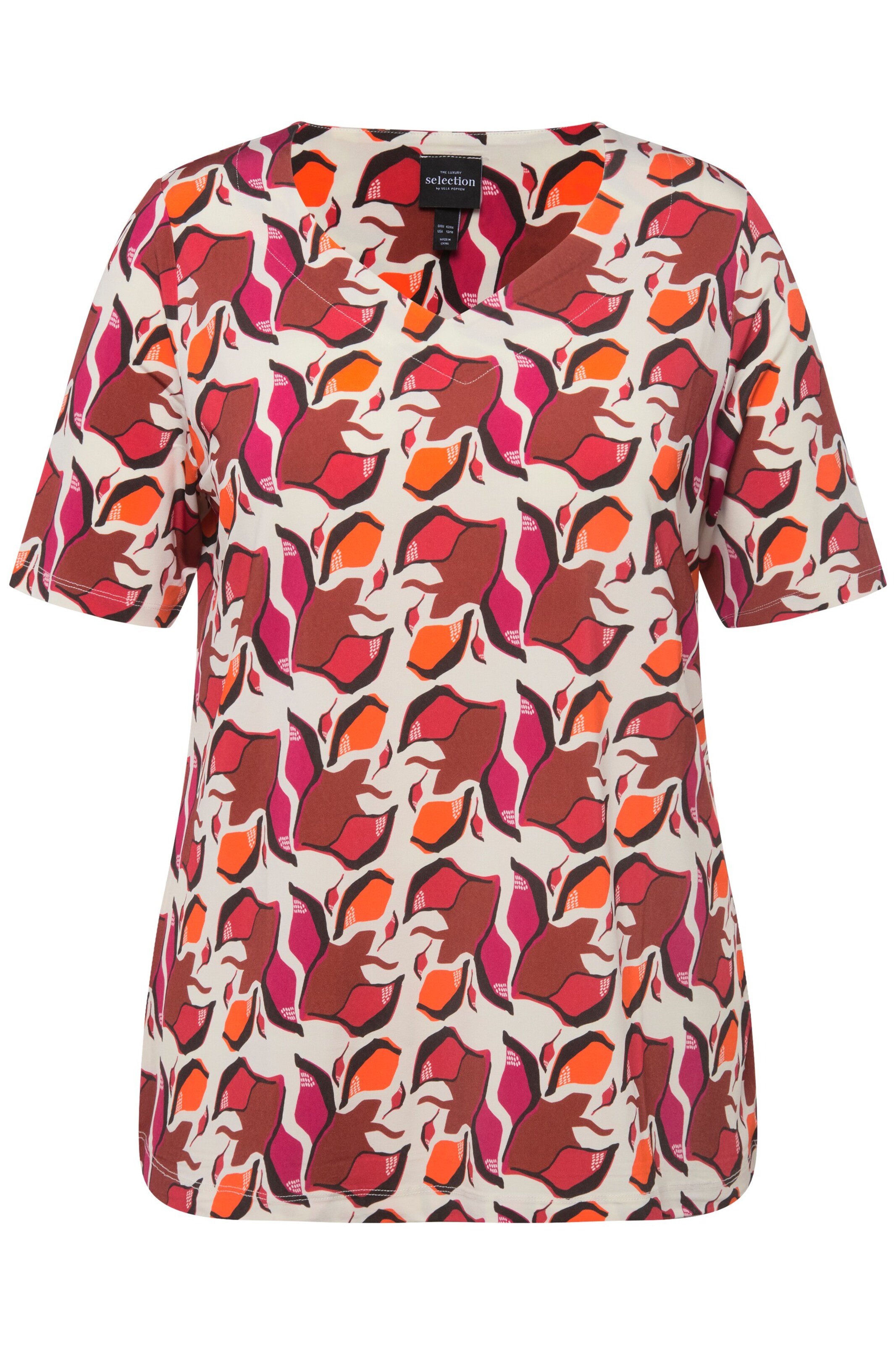 T-shirt Ulla Popken en rouge : devant