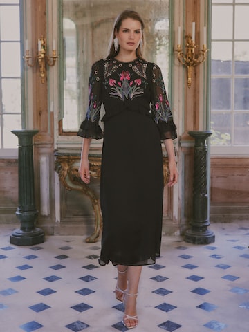 Robe love & roses en noir : devant